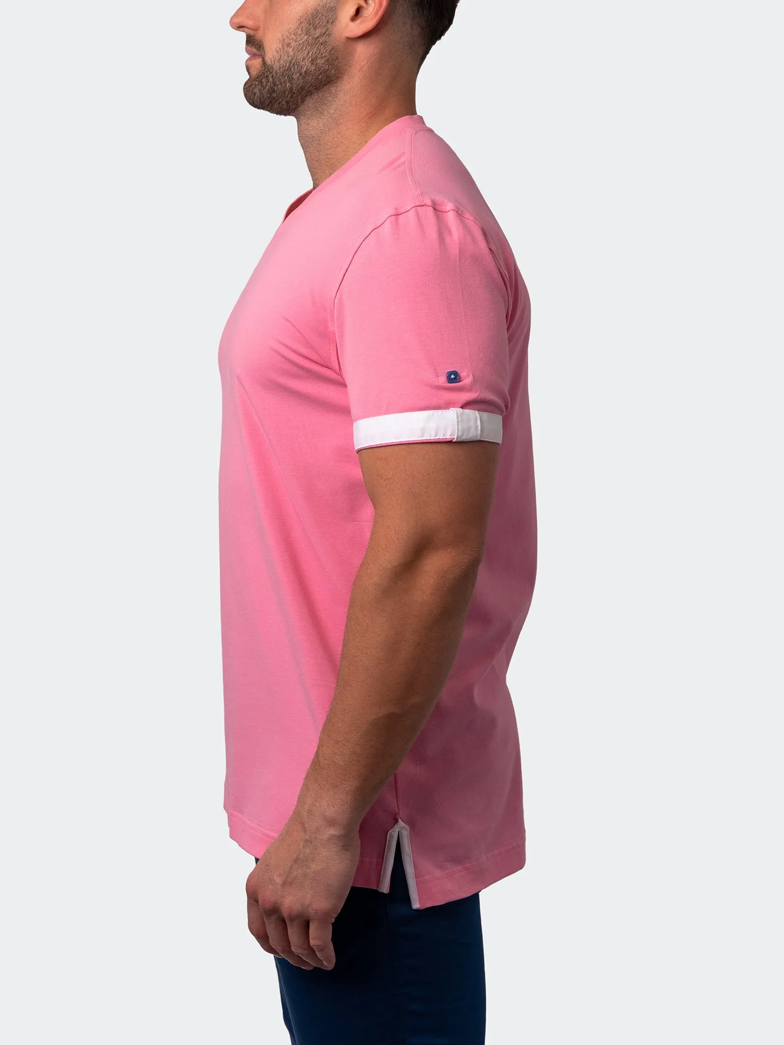 V-Neck Vivaldisolidflower Pink