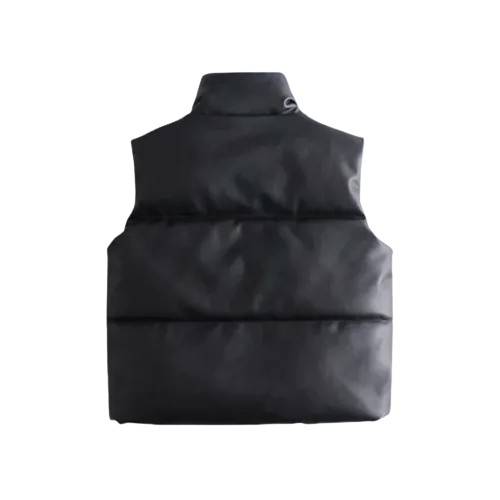 Womens Caroline Genuine Lambskin Leather Puffer Vest